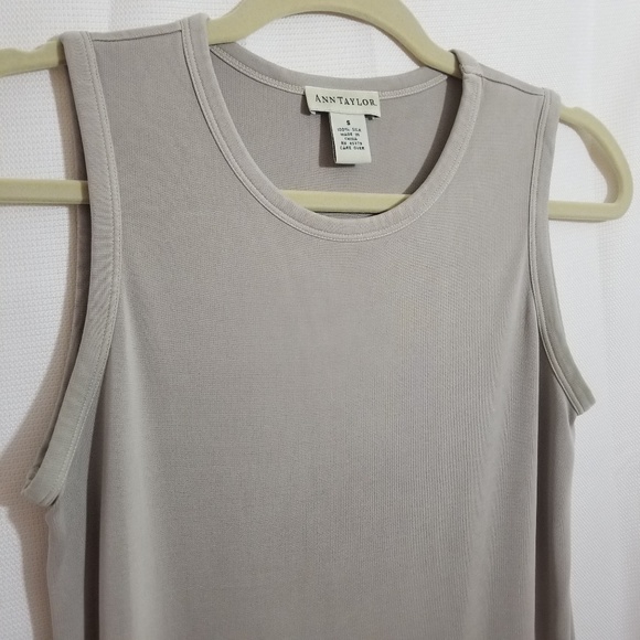 Silk Tank Top Grey Ann Taylor - Picture 3 of 4